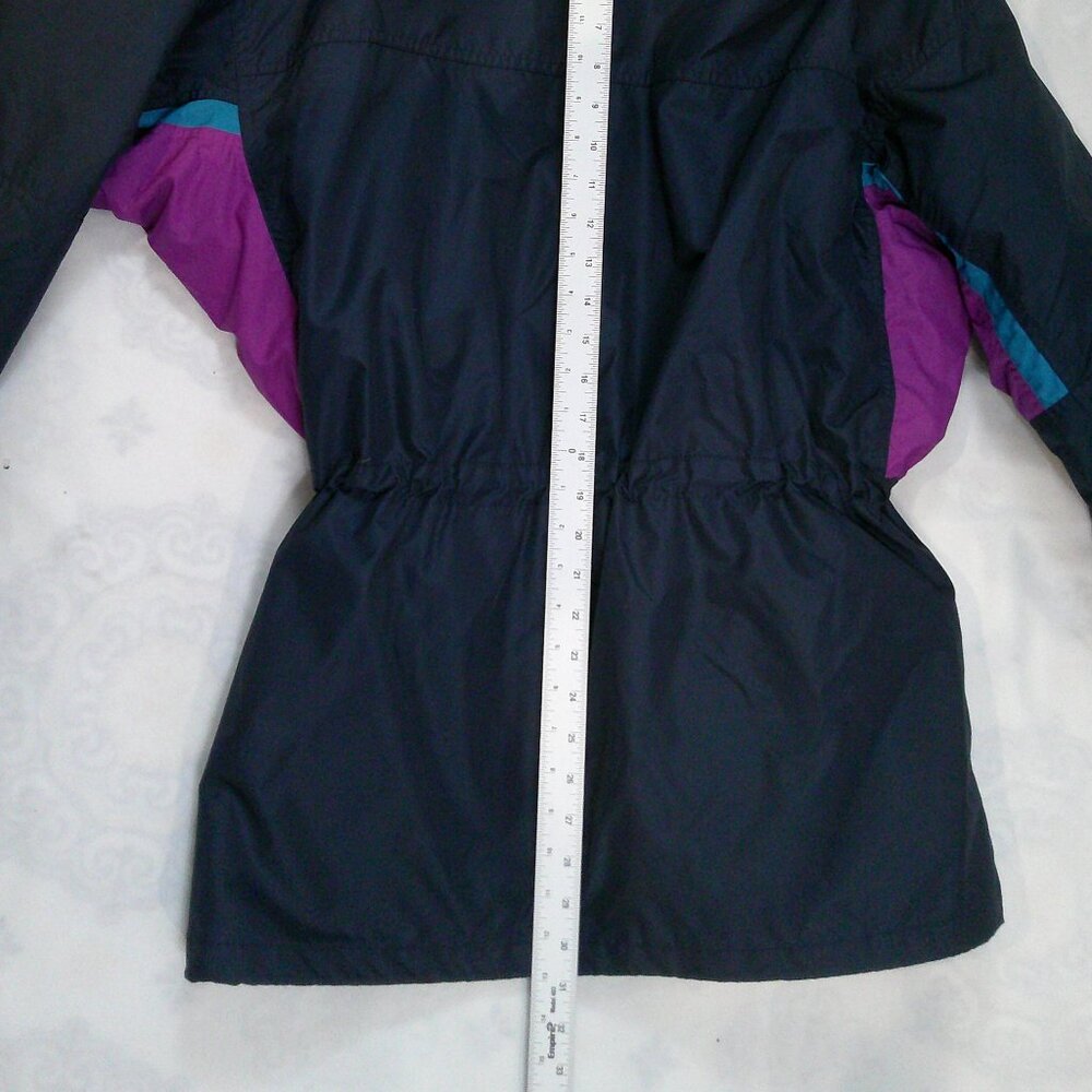 Columbia Vintage 90’s Preppy Ski Jacket Longs Peak Size M | Navy Purple Teal - Picture 11 of 12